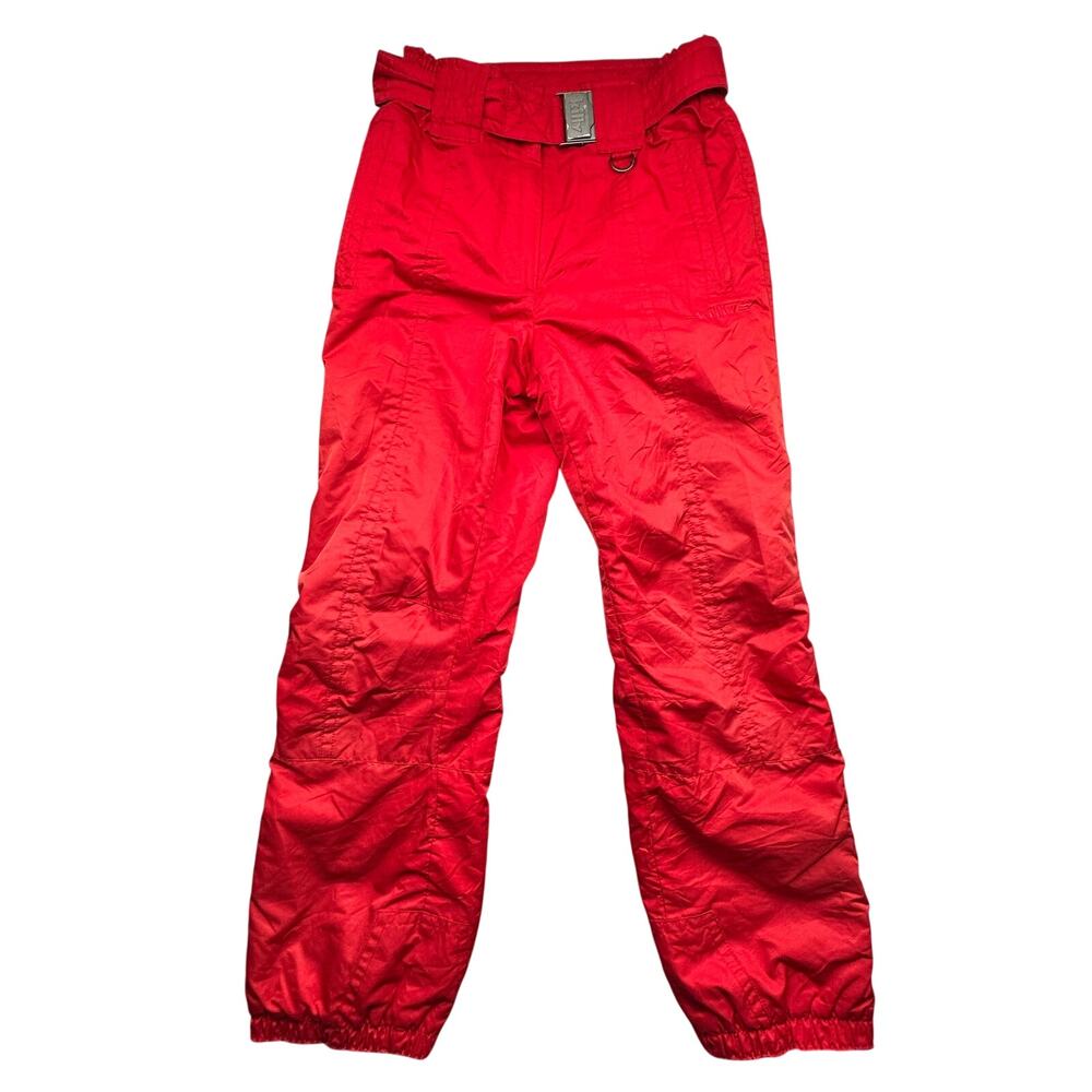 Vintage Killy Recco Rescue System Red Ski Snow Pants Womens 10 Medium Belted